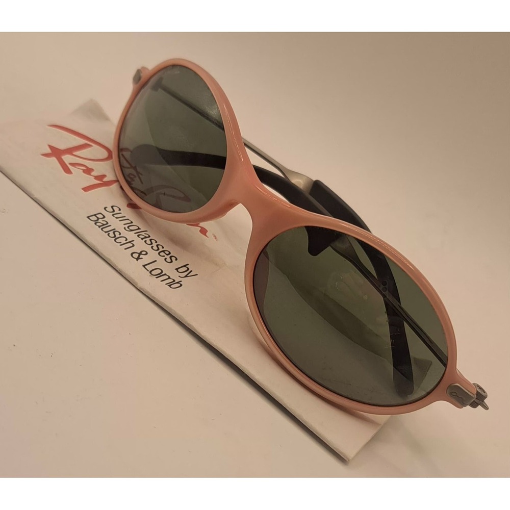 Vintage Pink Ray-Ban Orbs Sunglasses 80's Oval Bausch & Lomb Flash Mirror Lenses - Picture 9 of 16